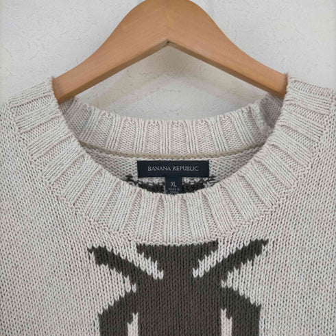 バナナリパブリック BANANA REPUBLIC オルテガ コットンリネンニット メンズ import:XL