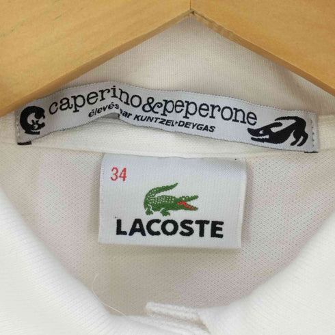 ラコステ LACOSTE ×caperino&peperone ロゴ刺繍 ポロシャツ レディース 34