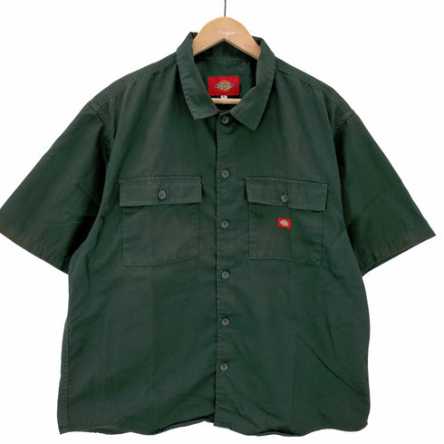ディッキーズ Dickies ロゴマーク 半袖ワークシャツ メンズ import:XL