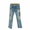 ヒステリックグラマー HYSTERIC GLAMOUR リペア クラッシュ加工 スタッズ ダメージデニムパンツ レディース XXS