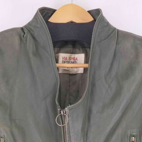 VIA SPIGA DESIGNED BY FUTURIST ジップアップレザージャケット レディース JPN:38
