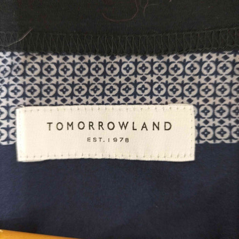 トゥモローランド TOMORROWLAND スカーフプリントコンビ クルーネック半袖プルオーバー メンズ M