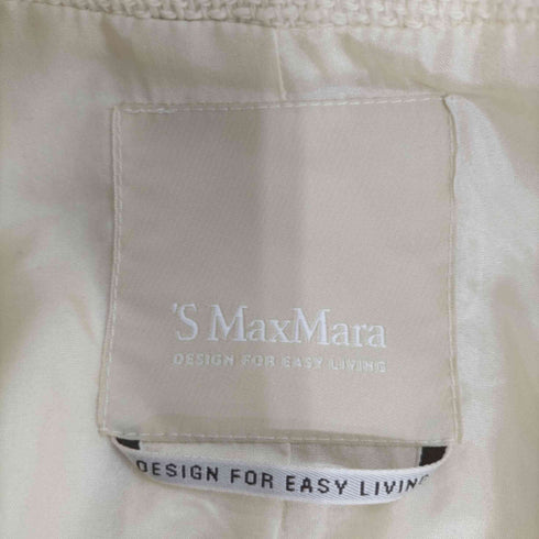エスマックスマーラ 'S MaxMara ツイードノーカラーコート レディース 36