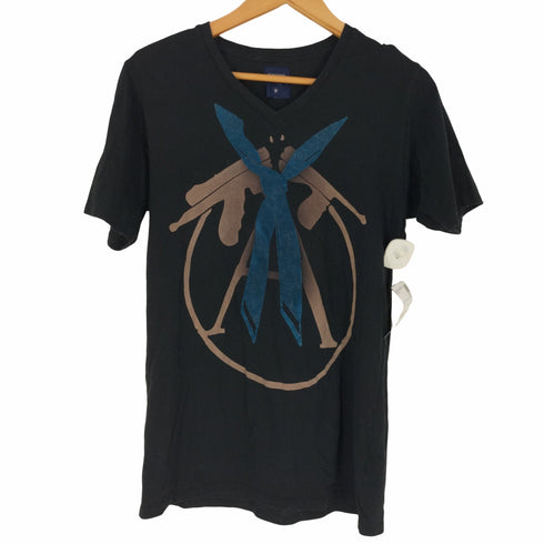 ミハラヤスヒロ MIHARA YASUHIRO ナンバリング ネクタイ プリント Vネック Tシャツ メンズ M