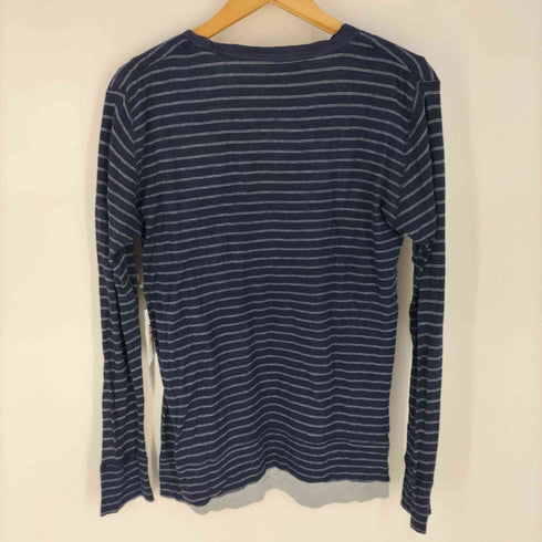 サカイ Sacai シルク混 ボーダー Uネック レイヤードカットソー メンズ 1