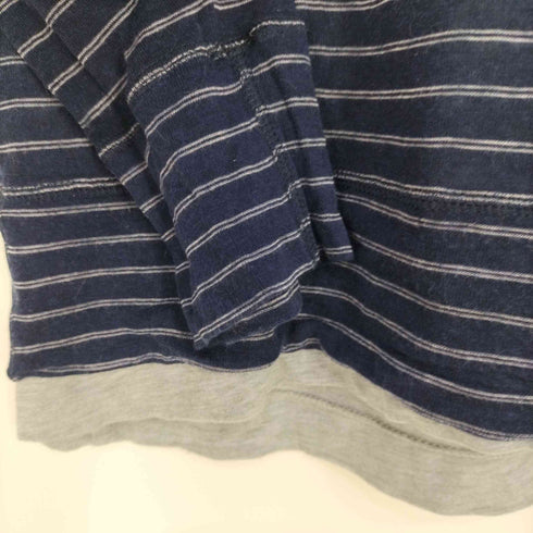 サカイ Sacai シルク混 ボーダー Uネック レイヤードカットソー メンズ 1