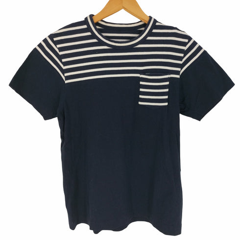 サカイ Sacai 14SS コットンポケット ボーダー クルーネックTシャツ メンズ 1
