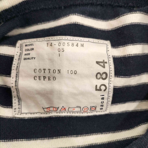 サカイ Sacai 14SS コットンポケット ボーダー クルーネックTシャツ メンズ 1