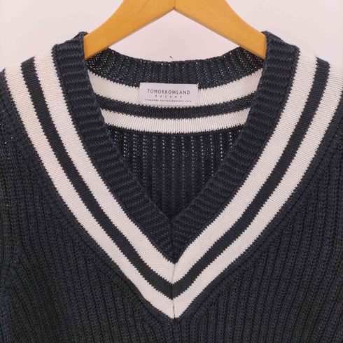トゥモローランドトリコ TOMORROWLAND tricot スプリング リネン チルデン ニット レディース import:L