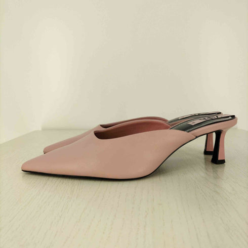 ザラ ZARA MID-HEIGHT HEEL MULES ポインテッドトゥ ミュール レディース 38