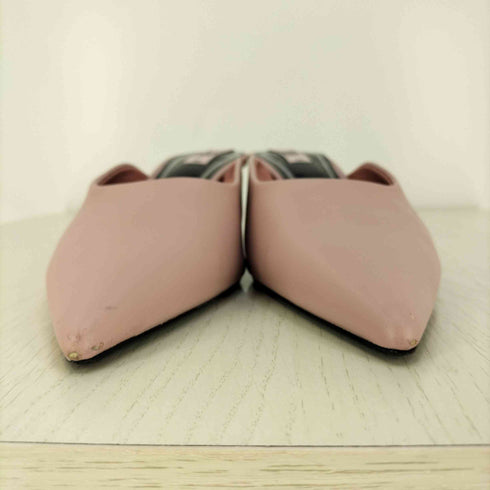 ザラ ZARA MID-HEIGHT HEEL MULES ポインテッドトゥ ミュール レディース 38