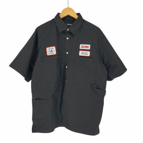 エクストララージ X-LARGE 23SS LOGO PATCH S/S WORK SHIRT ロゴパッチ ショートスリーブ ワークシャツ メンズ JPN:XL