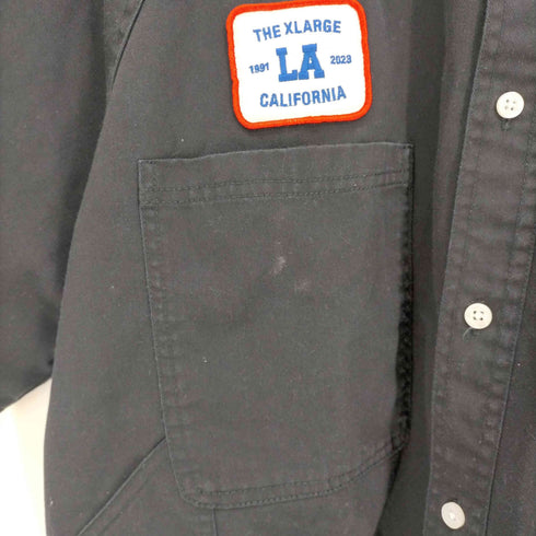 エクストララージ X-LARGE 23SS LOGO PATCH S/S WORK SHIRT ロゴパッチ ショートスリーブ ワークシャツ メンズ JPN:XL