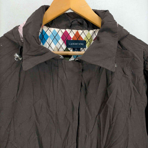 ランズエンド LANDS END 裏地アーガイルフーディージャケット レディース JPN:XL