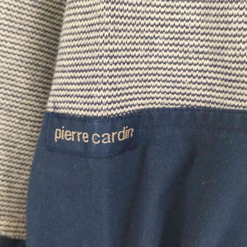 ピエールカルダン pierre cardin 90s 裏地パイル メタルボタン マルチボーダーポロスウェット メンズ import:M