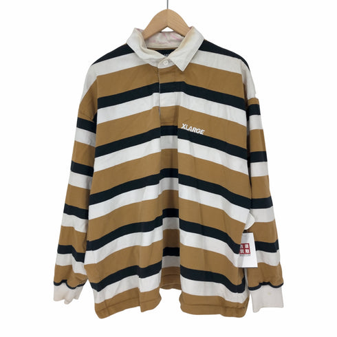エクストララージ X-LARGE 22AW STRIPED RUGBY SHIRT ストリップド ラグビー シャツ メンズ JPN:L