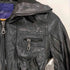 MAX AZRIA 長リブフェイクレザージャケット レディース JPN:XS
