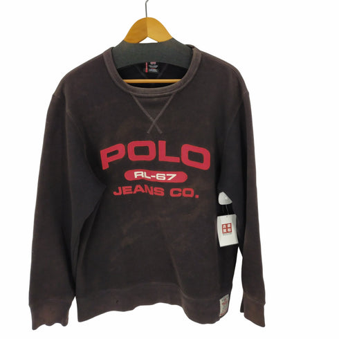 ポロジーンズカンパニーラルフローレン POLO JEANS COMPANY RALPH LAUREN 90-2000S フロントワッペン クルーネックスウェット 両V メンズ JPN:M