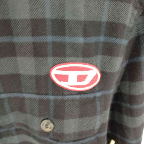 ディーゼル DIESEL S-CROSS チェックネルシャツ Dロゴ メンズ JPN:M