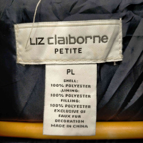 リズ クレイボーン LIZ Claiborne フードファー中綿ベスト レディース JPN:L