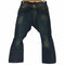 ディースクエアード DSQUARED2 06AW MADE IN ITALY ペンキ x ダメージ加工 ボタンフライ クロップド立体裁断デニム レディース JPN:38