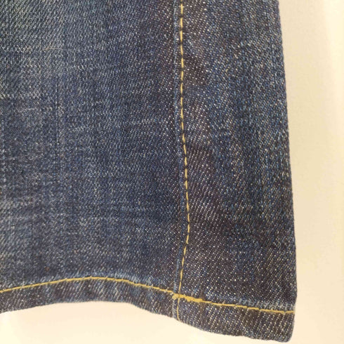 ディースクエアード DSQUARED2 06AW MADE IN ITALY ペンキ x ダメージ加工 ボタンフライ クロップド立体裁断デニム レディース JPN:38