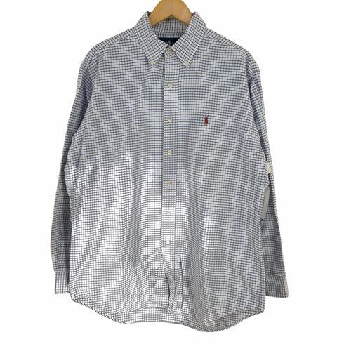 ラルフローレン RALPH LAUREN CLASSIC FIT ポニー刺繍 チェックBDシャツ メンズ import:M