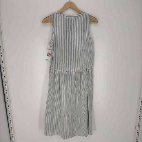 ウィークエンド マックスマーラ Weekend Max Mara シルク混 リネン ストライプ ノースリーブ ワンピース レディース JPN:38