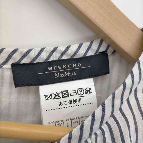 ウィークエンド マックスマーラ Weekend Max Mara シルク混 リネン ストライプ ノースリーブ ワンピース レディース JPN:38