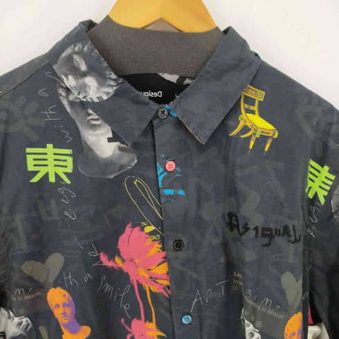 デシグアル Desigual プリント入りコットン素材のメンズシャツ メンズ JPN:L