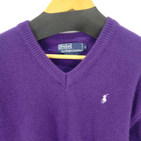 ポロバイラルフローレン Polo by RALPH LAUREN 90S Vネックウールニット レディース JPN:L