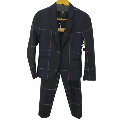 ピーエスポールスミス PS Paul Smith セットアップ 2Bテーラードジャケット ノータックスラックスパンツ チェック レディース 36/36