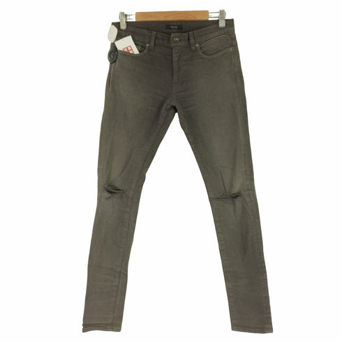 アンダーカバー UNDERCOVER 14AW クラッシュ加工 ダメージスキニー デニムパンツ メンズ 2