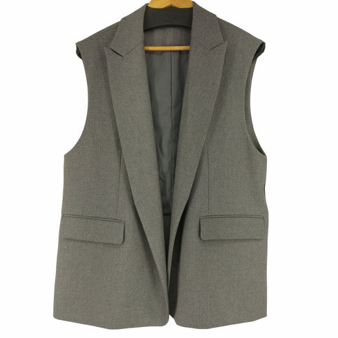 ミラオーウェン Mila Owen 23AW フラップポケット付テーラードベスト (GRY) レディース JPN:0