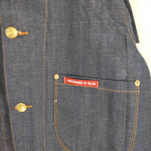 リーバイス LEVI STRAUSS&CO visionaire 31 blue LOT214 5474 イタリア製 Pocket Sack Coat カバーオール デニムジャケット アートポスター付属 メンズ 36
