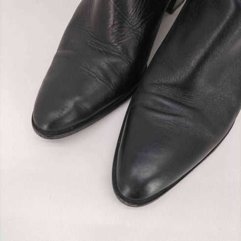 ザラ ZARA LEATHER HEELED ANKLE BOOTS サイドゴア レザー ヒール アンクルブーツ レディース 40