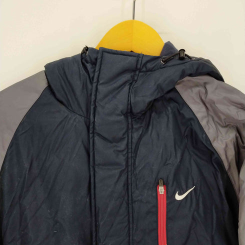 ナイキ NIKE 中綿フーデットジャケット ロング スウォッシュロゴ ベンチコート メンズ JPN:XL