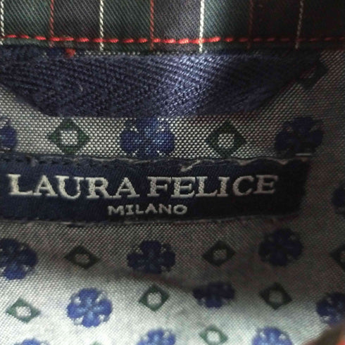 ラウラフェリーチェ LAURA FELICE コットンウール オンブレシャツ ネップ メンズ JPN:50