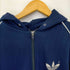 アディダスオリジナルス adidas Originals MADE IN USA ジャージ生地 アームラインジップパーカー ワンポイントトレフォイルロゴ メンズ import:XL