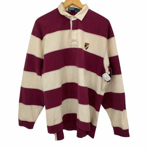 ポロバイラルフローレン Polo by RALPH LAUREN 90S ボーダーラガーL/S Tシャツ メンズ import:L