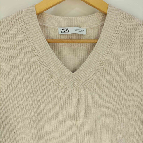 ザラ ZARA KNITTED WAISTCOAT ニットウエストコート ニットベスト レディース import:S