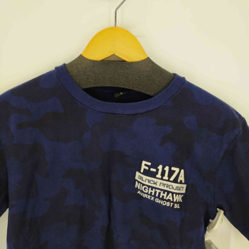 アヴィレックス AVIREX EMBROIDERED T-SHIRT NIGHT MISSION F-117A ナイトミッション半袖Tシャツ メンズ JPN:L