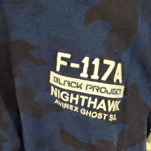 アヴィレックス AVIREX EMBROIDERED T-SHIRT NIGHT MISSION F-117A ナイトミッション半袖Tシャツ メンズ JPN:L