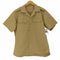 ユーエスアーミー US ARMY 70S SHIRT MEN’S SHORT SLEEVE TAN 445 DURABLE PRESS S/S ドレスシャツ 77年製 メンズ import:L