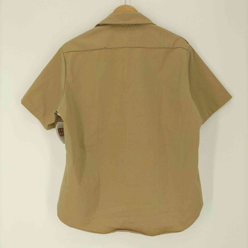 ユーエスアーミー US ARMY 70S SHIRT MEN’S SHORT SLEEVE TAN 445 DURABLE PRESS S/S ドレスシャツ 77年製 メンズ import:L