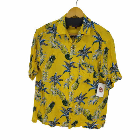 パープルアンドイエロー Purple&Yellow レーヨンアロハシャツ 開襟 メンズ JPN:M