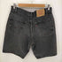 リーバイス Levis 00S 02年製 01月 ボタン裏125 550 後染め ブラックデニムショーツ メンズ 34