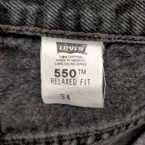 リーバイス Levis 00S 02年製 01月 ボタン裏125 550 後染め ブラックデニムショーツ メンズ 34