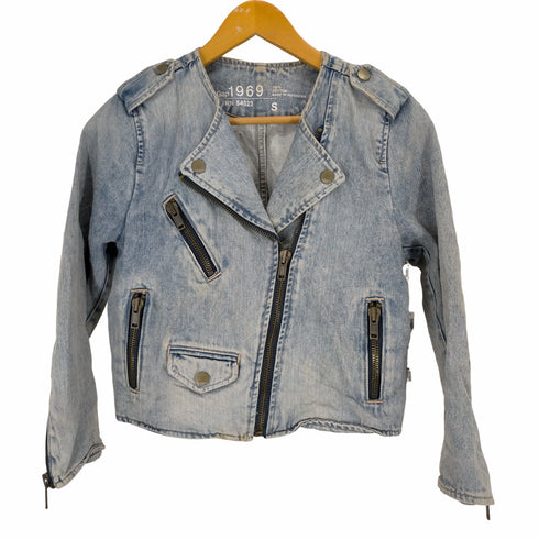 ギャップ Gap ノーカラーデニムライダース レディース JPN:S