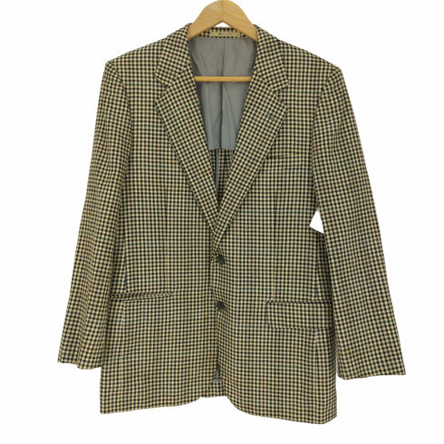 アクアスキュータム AQUASCUTUM シルク混 2B 千鳥格子 テーラード ジャケット サイドベンツ メンズ 96-84-175